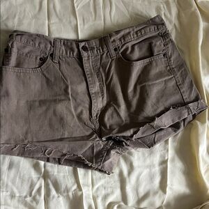 Levi's Taupe Denim Shorts